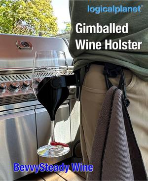 BevvySteady Wine - Gimballed Wine Glass Holder