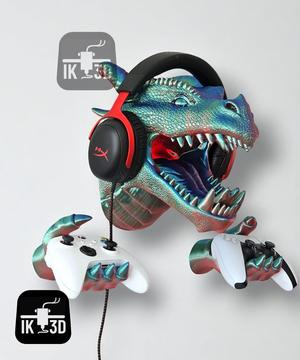 Dragon Head Wall Mounted Holder for Controllers and Headsets / Easy Print