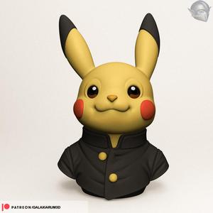 Pikachu School Uniform Bust – STL & 3MF Files