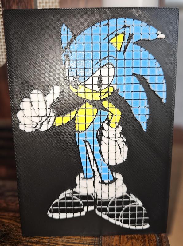 Retro gaming Sonic fine pixels.