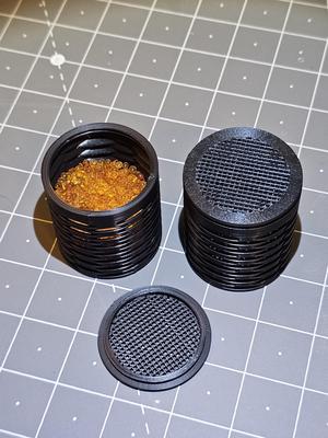 Optimized desiccant box for filament spools