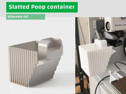 Bambu Lab A1 mini Slatted poop container with slideable plate
