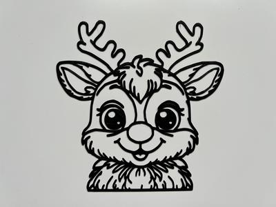 Christmas Cute Animal Wall Art #3