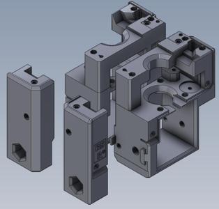 Prusa XL modified CoreXY-back parts for new O-rings incl. front CoreXY for heatset inserts