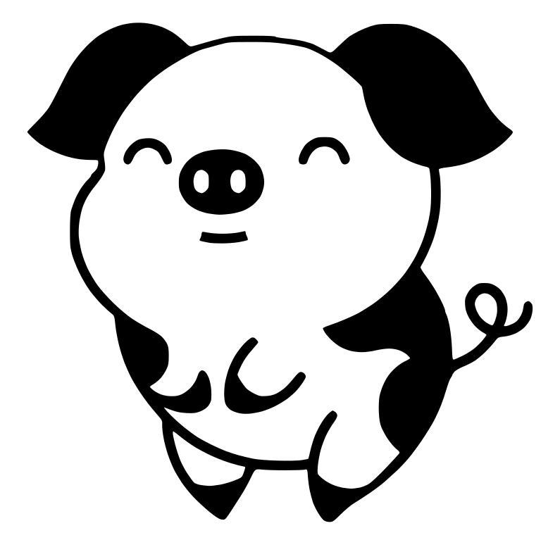 Happy piggy 11 (two colours)