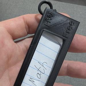Back to School Homework Reminder Key Chain