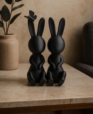 Charming Bunny Moment Sculpture - Animal Art