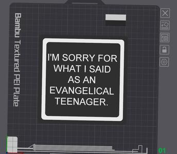 Evangelical Teenager Sign