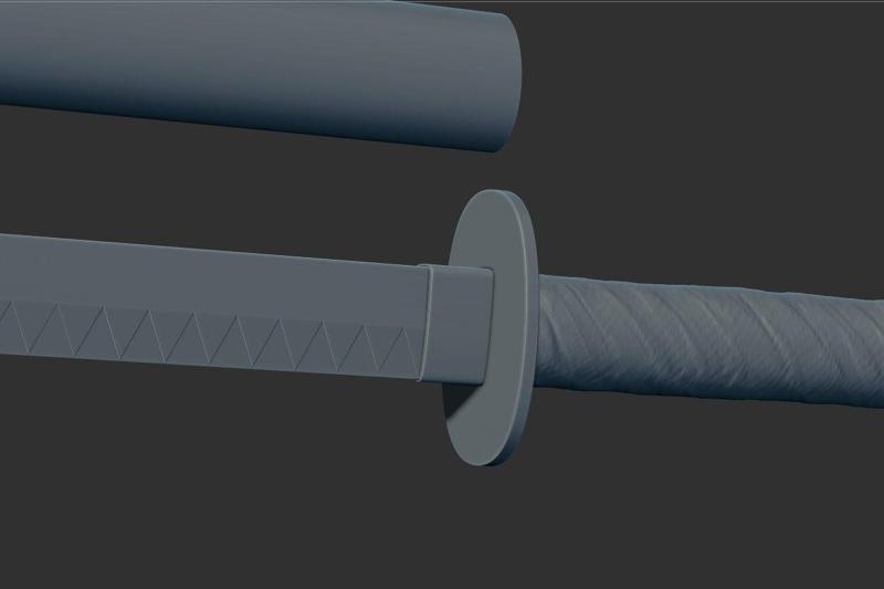 DeadPool Katana Sword 3D Printable Model cosplay STL