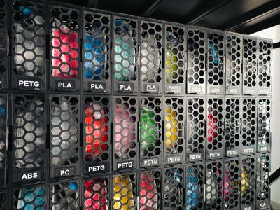 Stackable filament spool storage rack