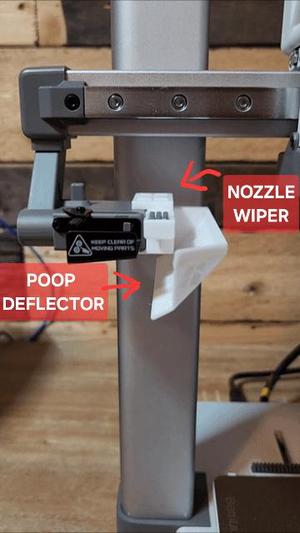 A1 Nozzle Purge Wiper and Front Poop Deflector