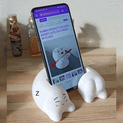 KAWAII PHONE HOLDER | CUTE SLEEPING | PRINT-IN-PLACE