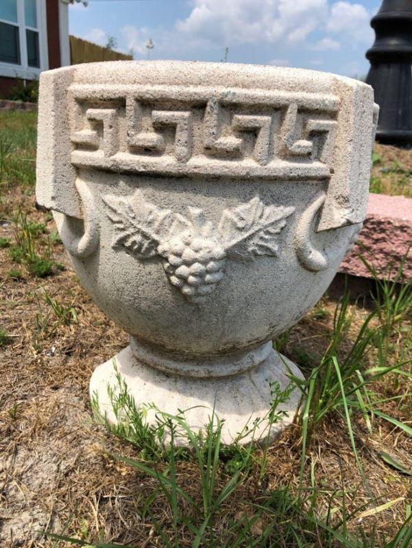 Greek Key and Grapes Planter Grecian Style 