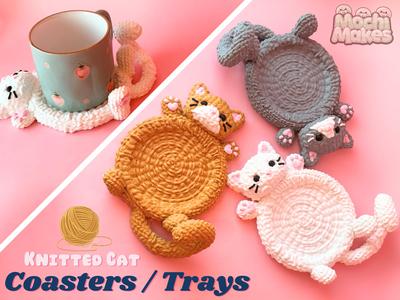 Knitted Cat Coasters!