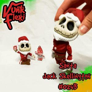 Santa Jack Skellington MultiColor Flexi Print-In-Place + figure & keychain