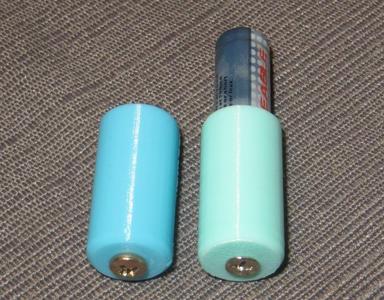 AAA to AA Battery Adapter using Screw, Parametric (FreeCAD)