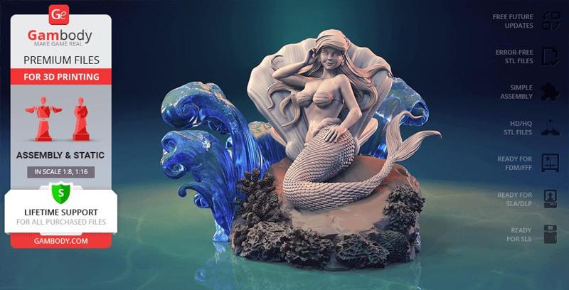 Ariel 3D Printing Figurine | Assembly