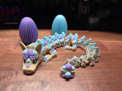Easter Articulated Dragon - By Vixvvo3D