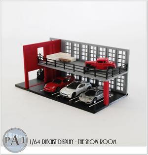 MINI GARAGE DIORAMA FOR 1/64 SCALE DIECASTS - MODEL 006 - THE SHOW ROOM