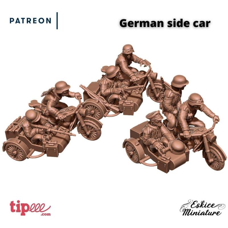 German side car - 28mm for wargame