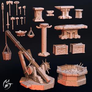 The Dwarven Forge of Baragun Objects and Props