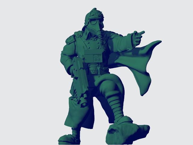 Overly Stoic Shovel Leader with a cape