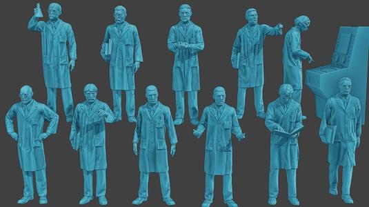 Scientist Male SM1 Pack1 3D Model Collection