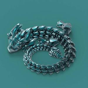 Articulated Dragon 005 - Crystallized - No supports - Print in place - STL