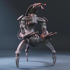 Droideka 3D Printing Model | Assembly + Action