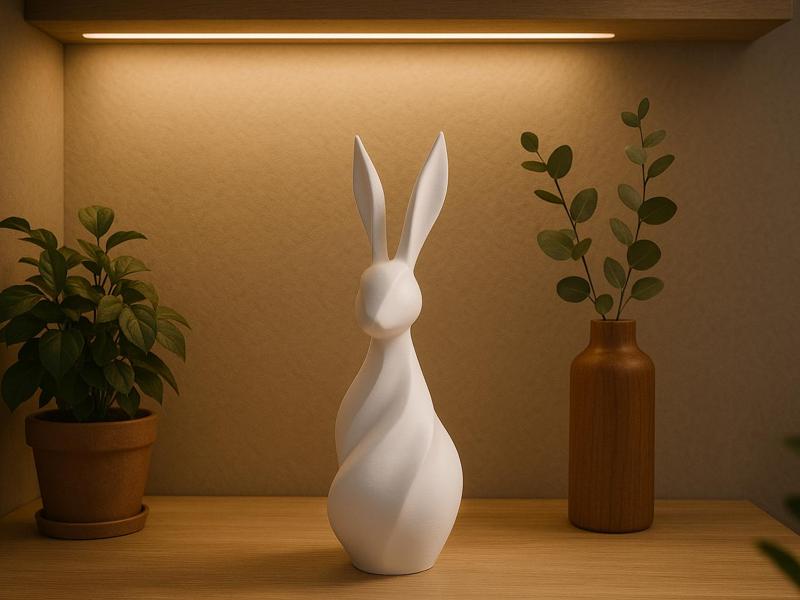Minimalist Easter Bunny - Modern Figurine