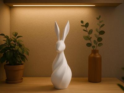 Minimalist Easter Bunny - Modern Figurine