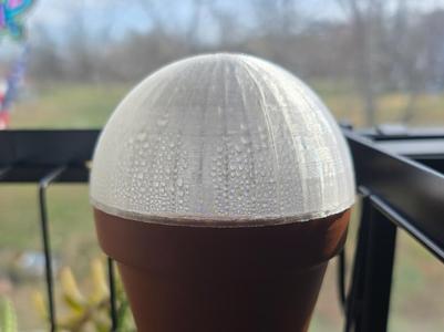 Plant green house dome for 3" Clay Pot
