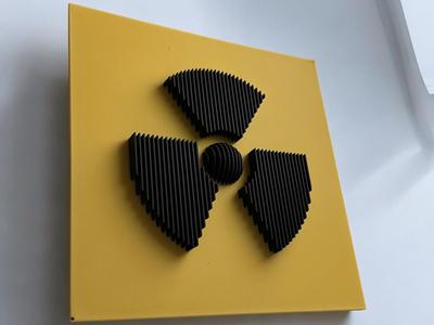 Radiation Sign Layered Sculpture