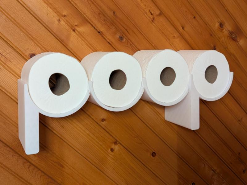 POOP Toilet Paper Shelf Holder, A1 Mini Compatible