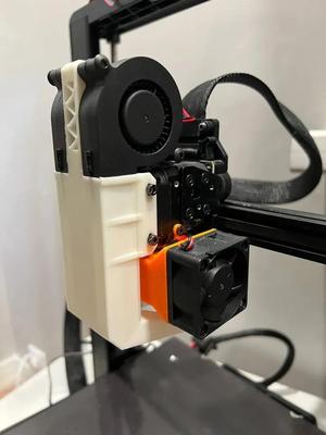 K3D ESP for Ender 3 V3 SE cooling duct + hot end shroud for stock or k1 hotend   