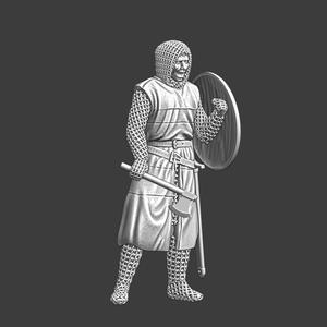 Medieval infantry soldier with axe