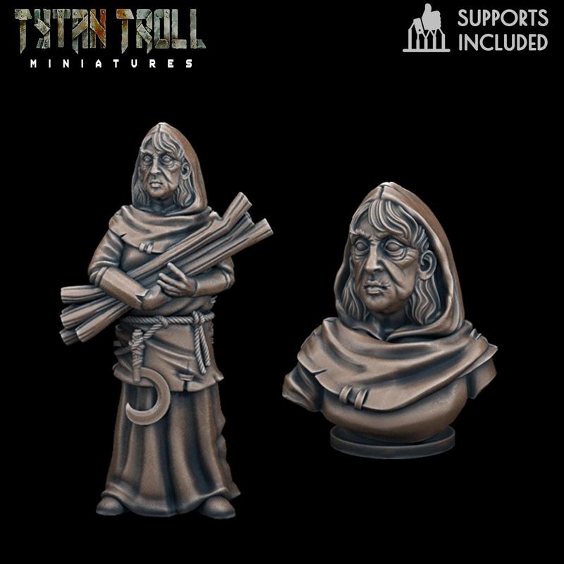 Curse Of Strahd - Mad Mary Mini Bust Combo[Pre-Supported]