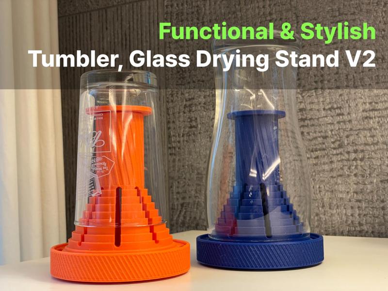 Bottle, Tumbler, Glass cup Drying Stand V2