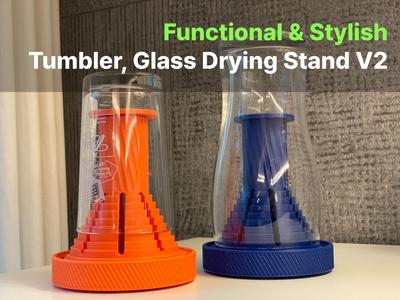 Bottle, Tumbler, Glass cup Drying Stand V2