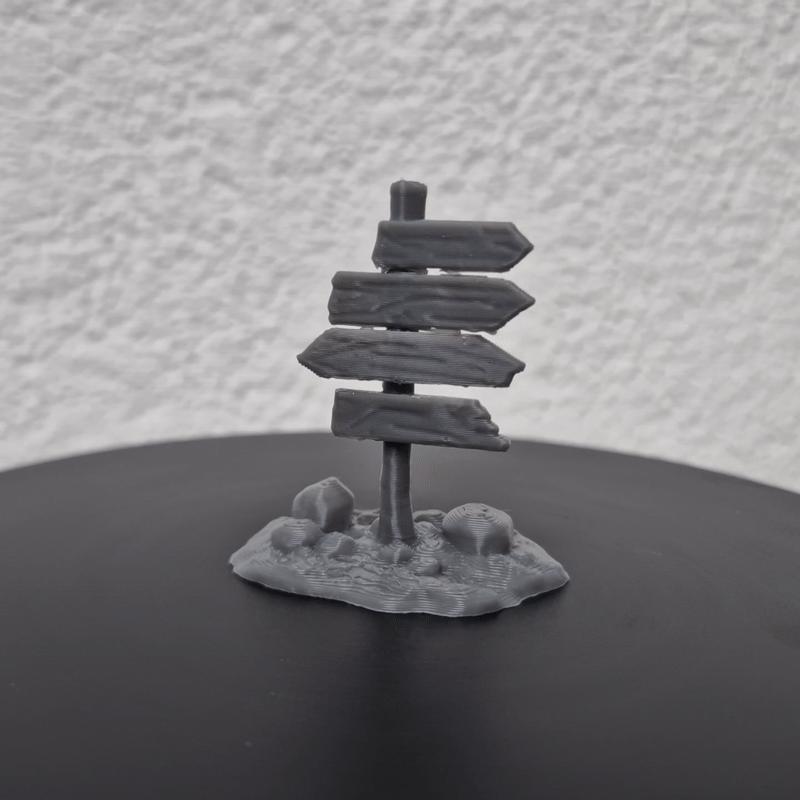 Miniature Direction Sign