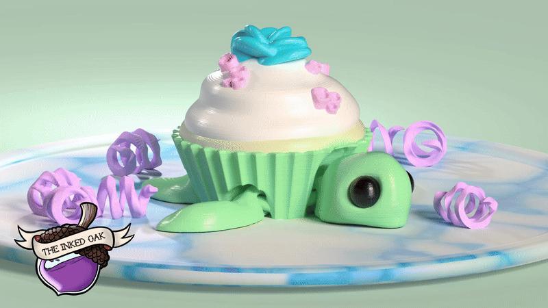 Spring Turtle Cupcake - Nesting season- Fidget toy