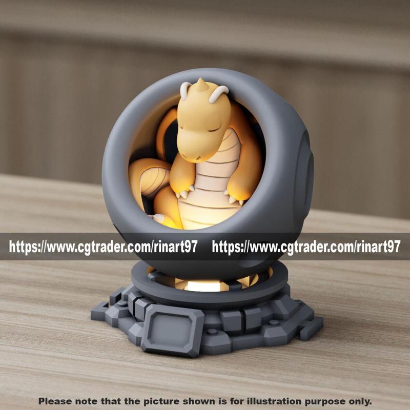 Dragonite in healing machine pods from pokemon