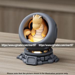 Dragonite in healing machine pods from pokemon