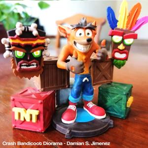 Crash Bandicoot Diorama, Uka uka and Aku Aku 3D Printable
