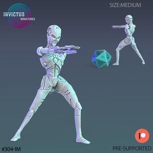 Future Robot Female S1000 / Cyborg Scout / Skeleton Soldier / Exoskelet Officer / Space War Construct / Steampunk Battle Robot / Invasion Army / Cyberpunk Droid / Sci-Fi Encounter