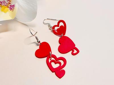 Asymmetric Heart Earrings