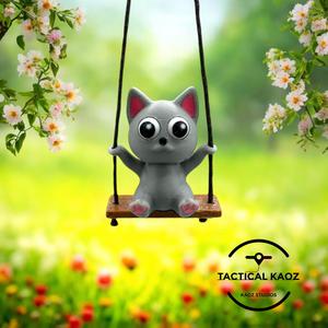 Cat Swing Buddy –  Rearview Mirror Accessory Multi Color Part Model