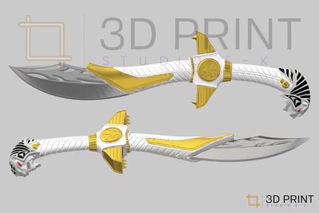 White Ranger Saba Sword MMPR