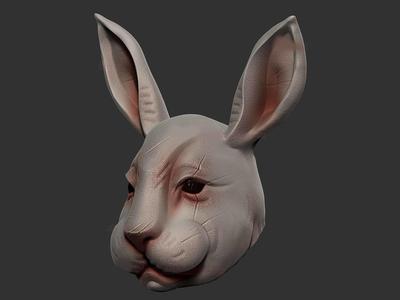 Rabbit Mask Halloween Cosplay - Horror Helmet