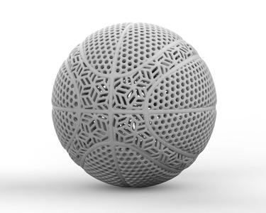 Airless Molten Basketball - for 3D print
